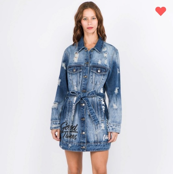 Baddest Denim Dress - Picture 1 of 8